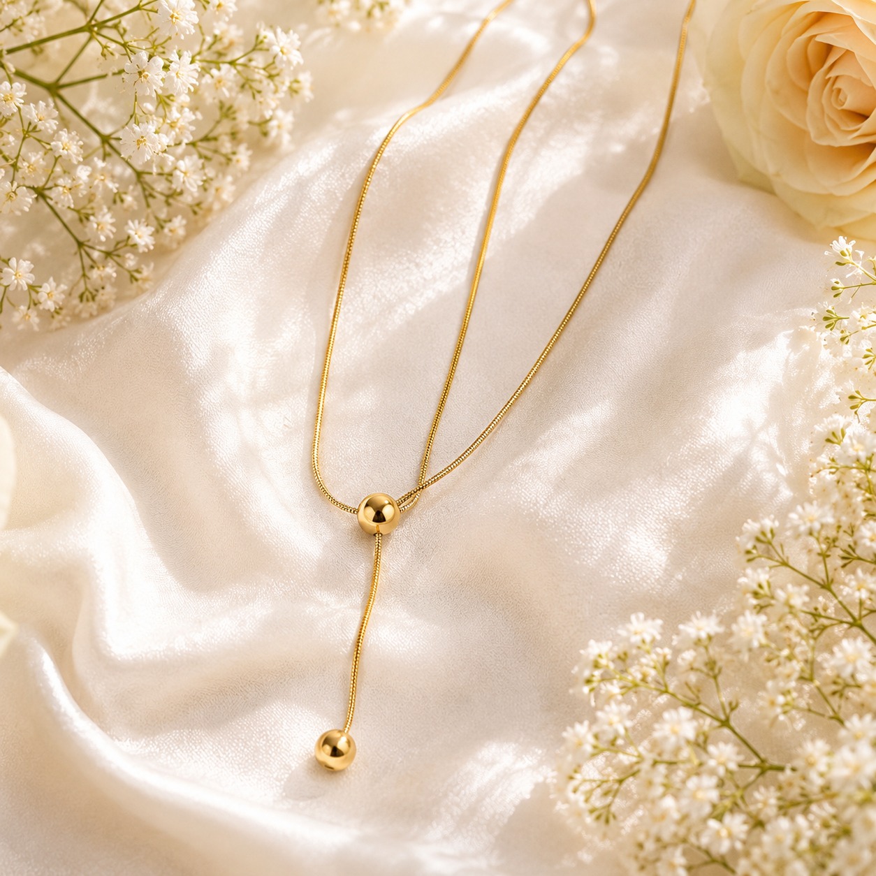 Elegant Stainless Steel Gold Chain Necklace