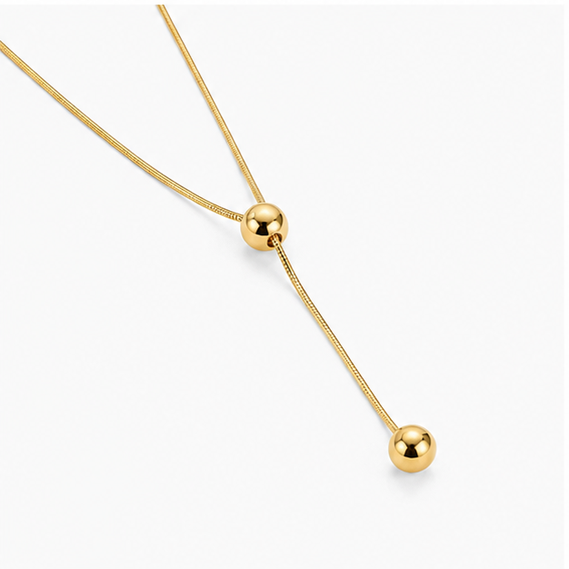 Elegant Stainless Steel Gold Chain Necklace - Image 2