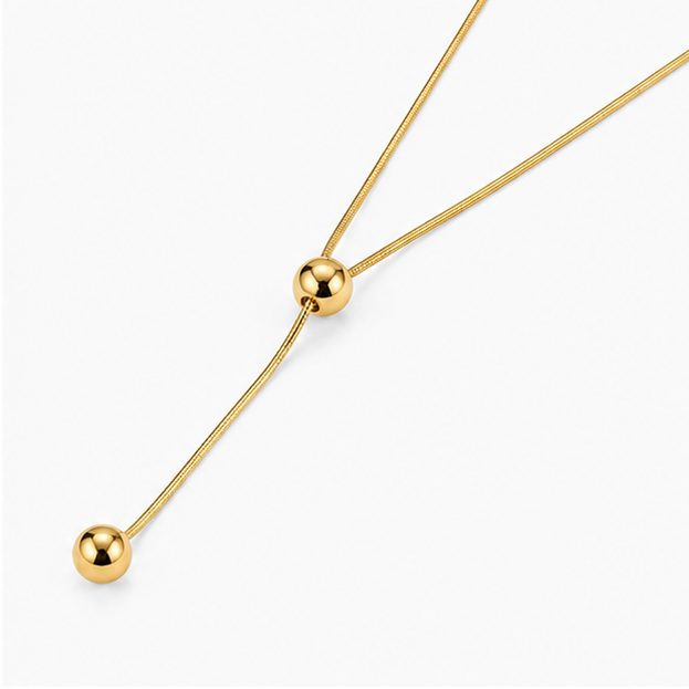 Elegant Stainless Steel Gold Chain Necklace - Image 3
