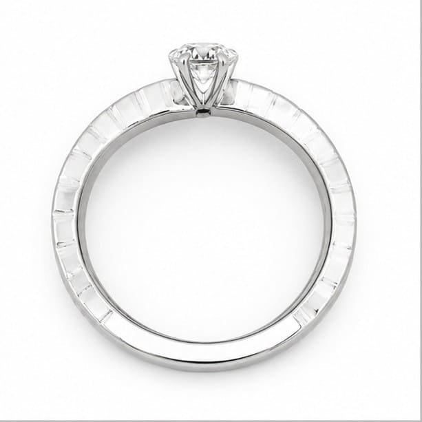 Minimalist Stainless Steel Geometric Textured Matching Couple Rings Set for Women - Image 4