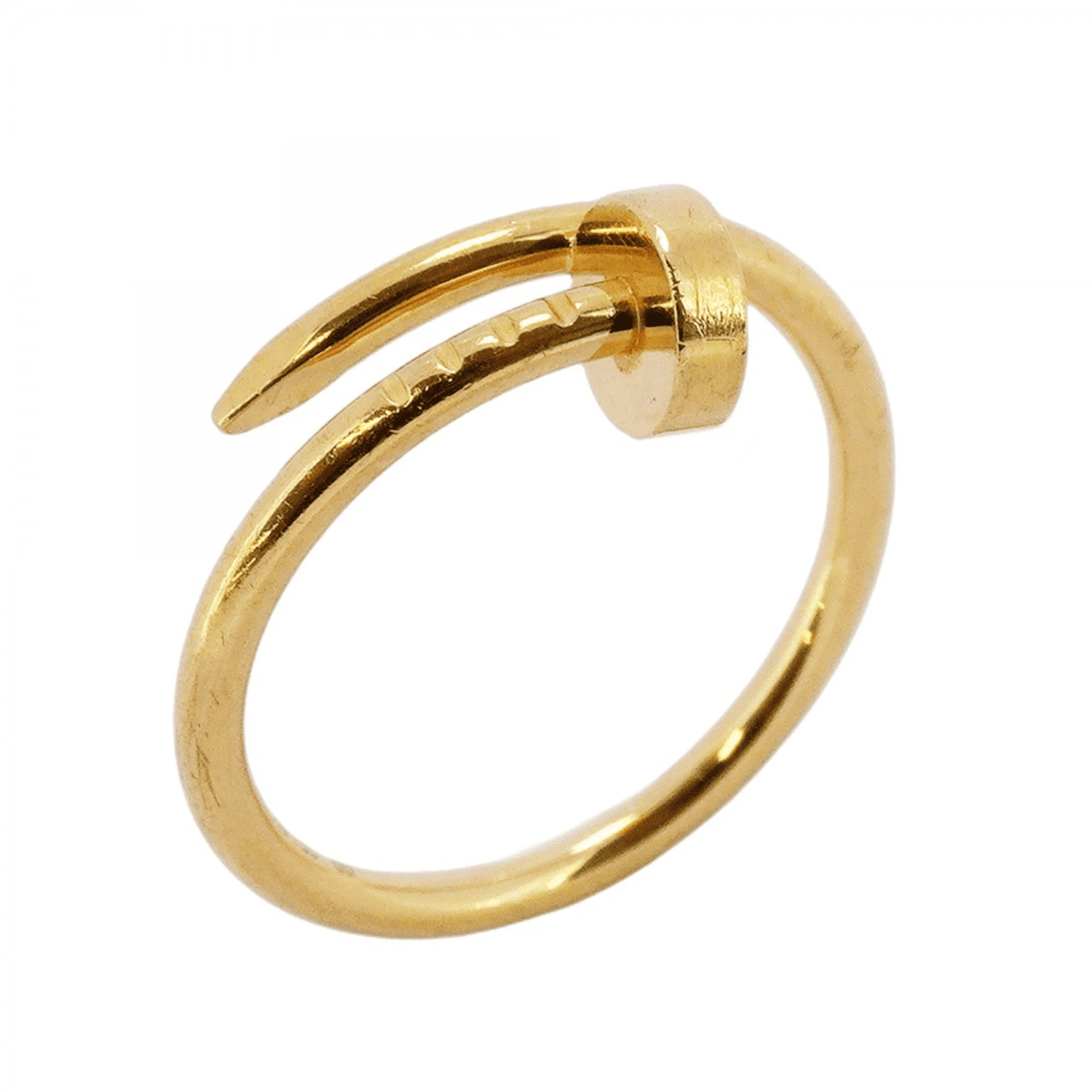 Minimalist Stainless Steel Wrap Nail Statement Ring for Women & Girls - Image 4