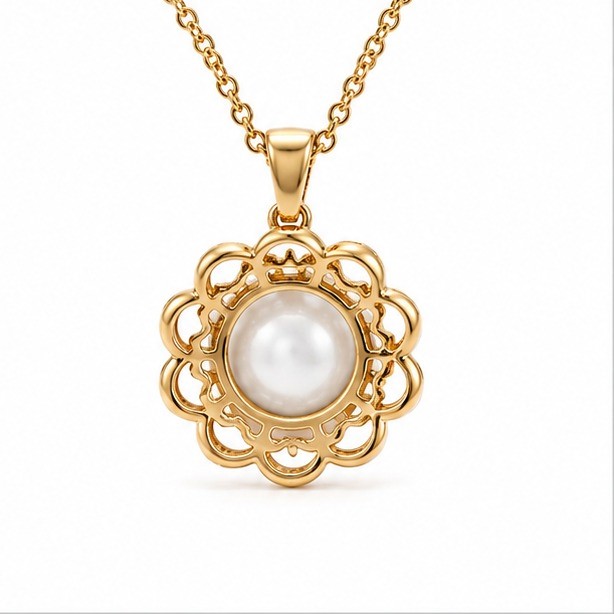 Elegant Pearl and Crystal Stainless Steel Jewelry Set - Image 8