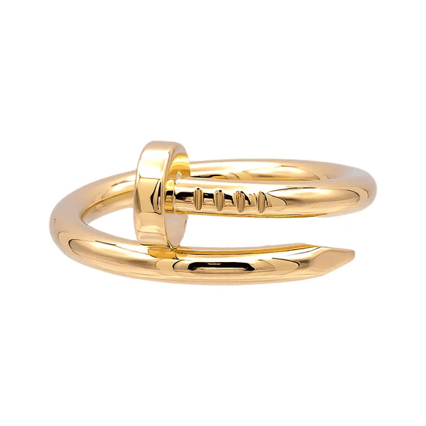 Minimalist Stainless Steel Wrap Nail Statement Ring for Women & Girls - Image 2